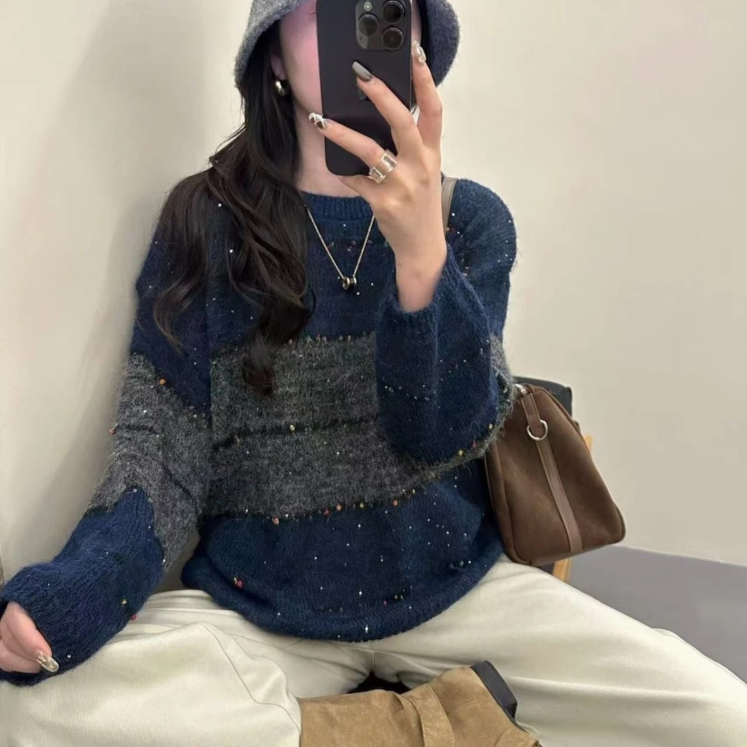 100%正品撤柜羊毛衫气质减龄针织衫秋冬新款加厚毛衣打底衫上衣