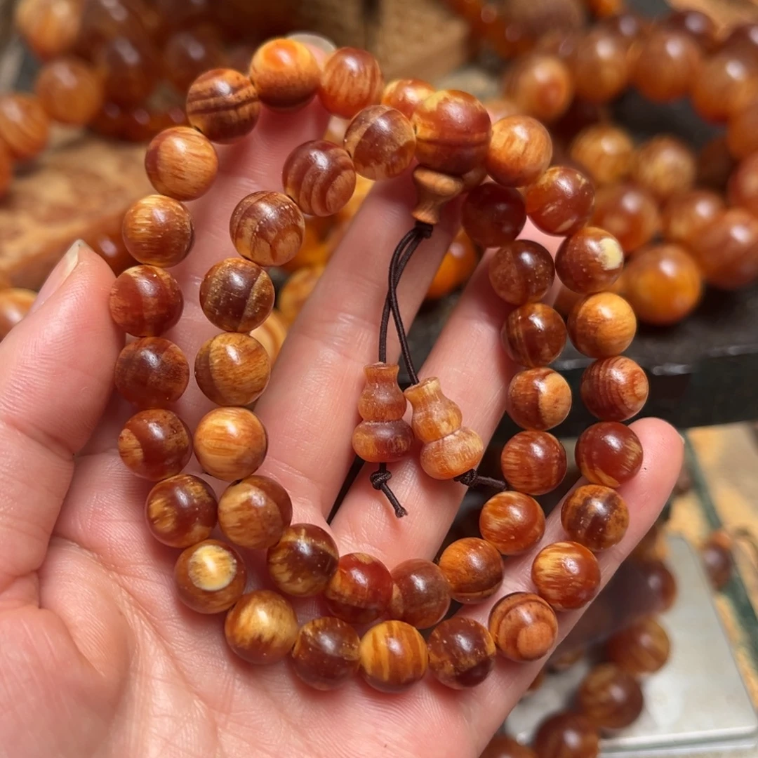 松木（琥珀木）手串/手链1.0老料手持42颗