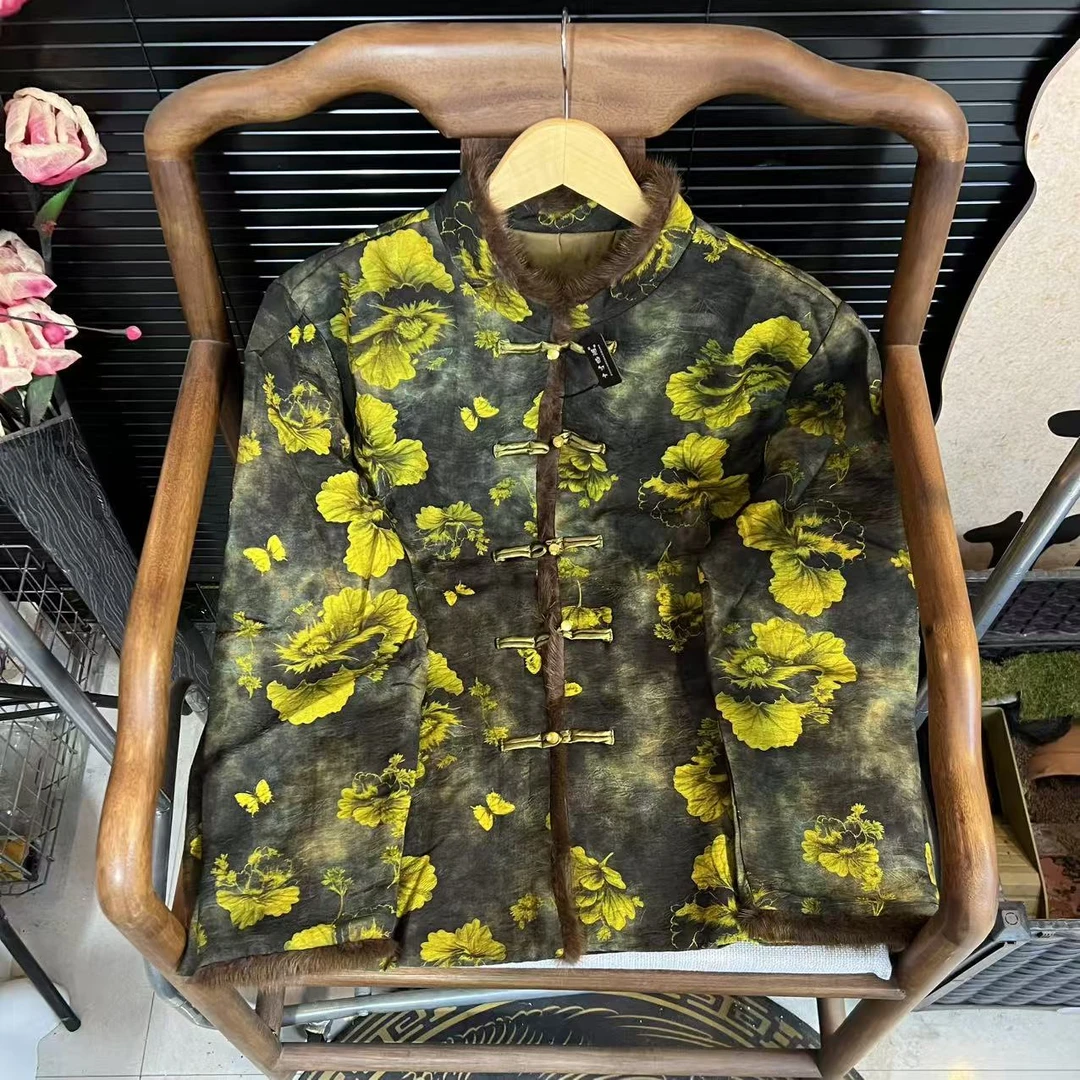 猫家YZM新中式国风立领民族风提花长袖外套