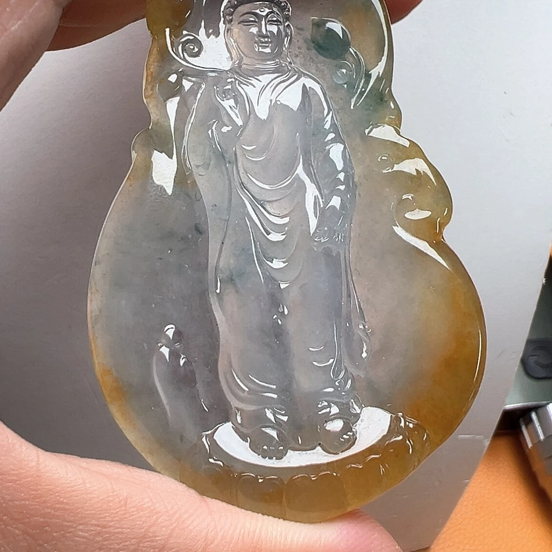 翡翠颈饰未镶嵌程站阿弥