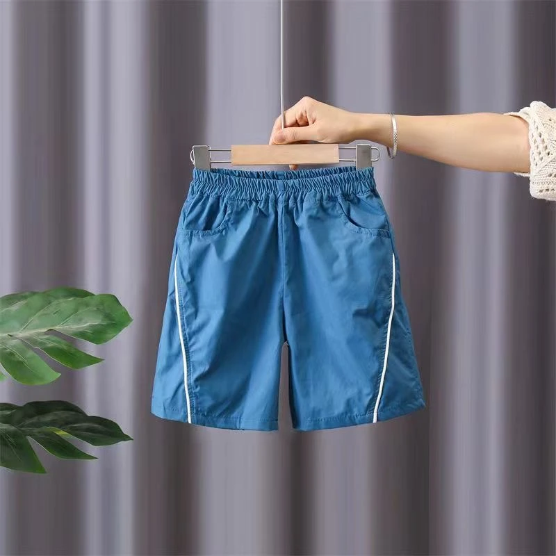 502438童装男童休闲五分速干中裤2025夏季儿童潮酷洋气休闲半裤潮