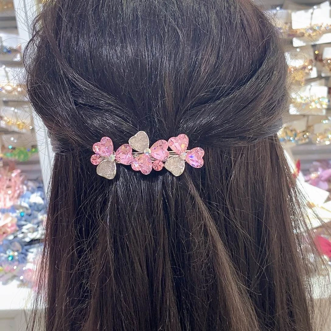 仿水晶合金6公分弹簧夹