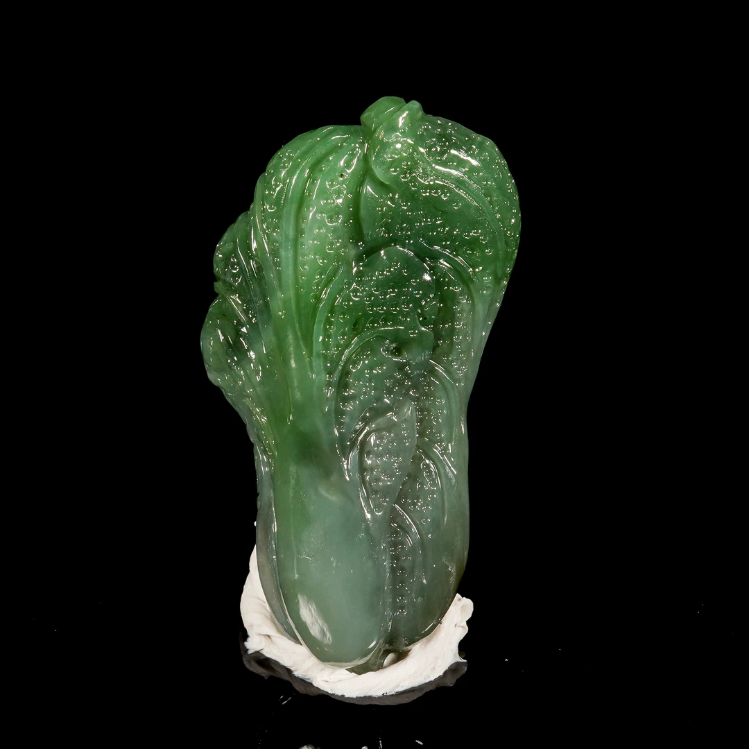 LOT.028和田碧玉巧雕白菜/X3134