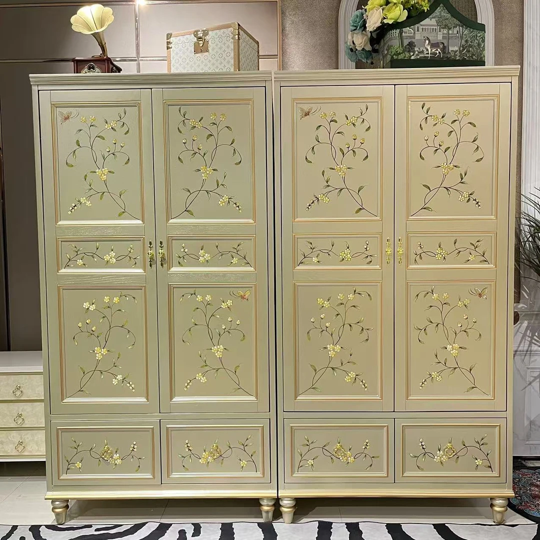 【喜悦家具】GH彩绘衣柜1000*600*1930客厅家用大容量