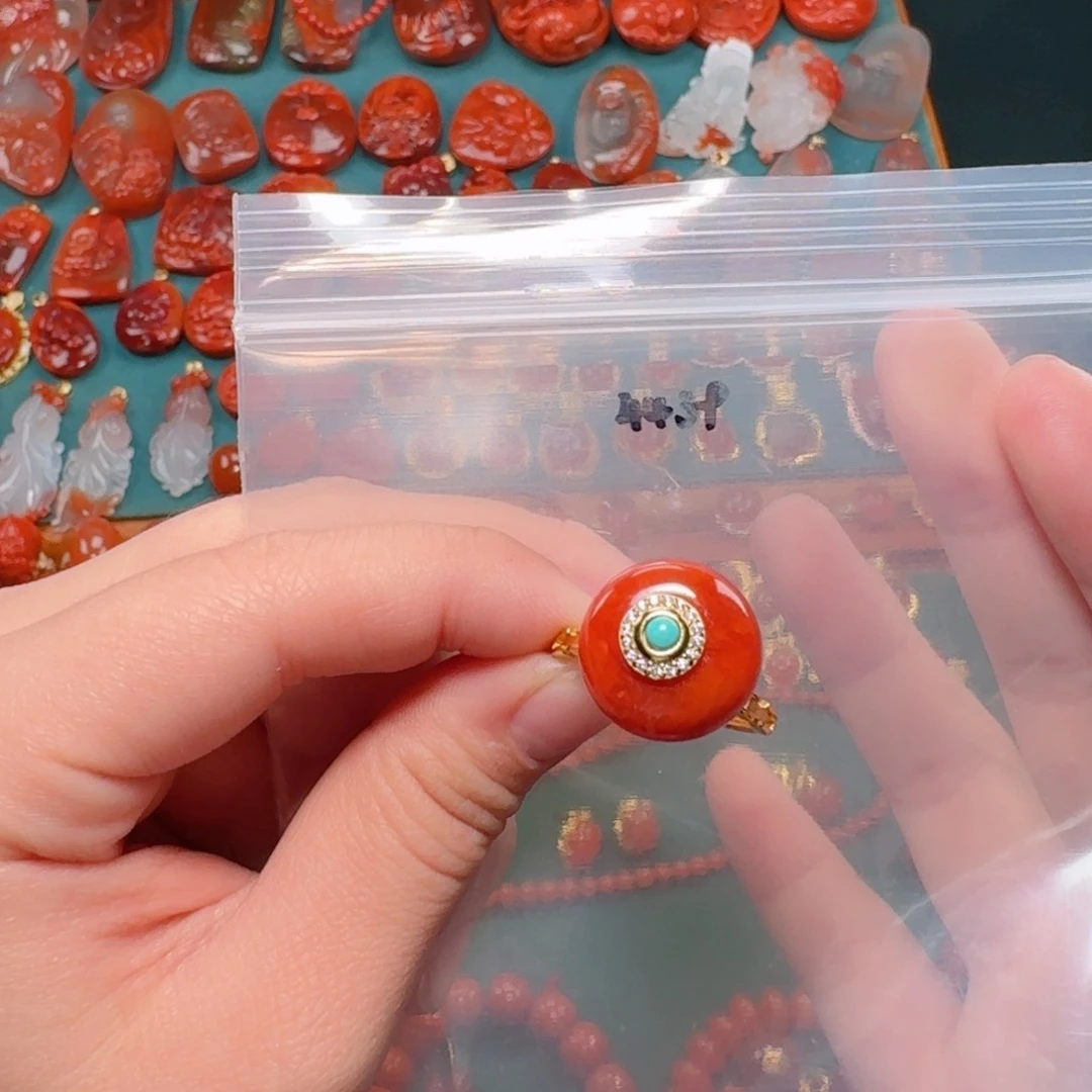 南红玛瑙南红13银S925镶嵌