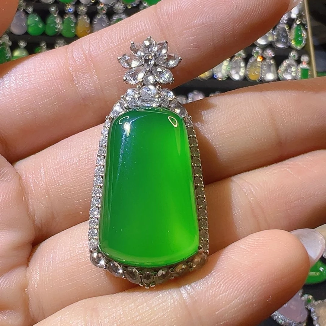 玛瑙/玉髓颈饰银S925镶嵌