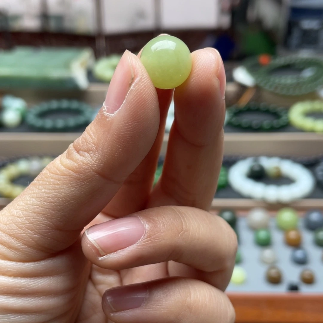 和田玉单珠12未镶嵌