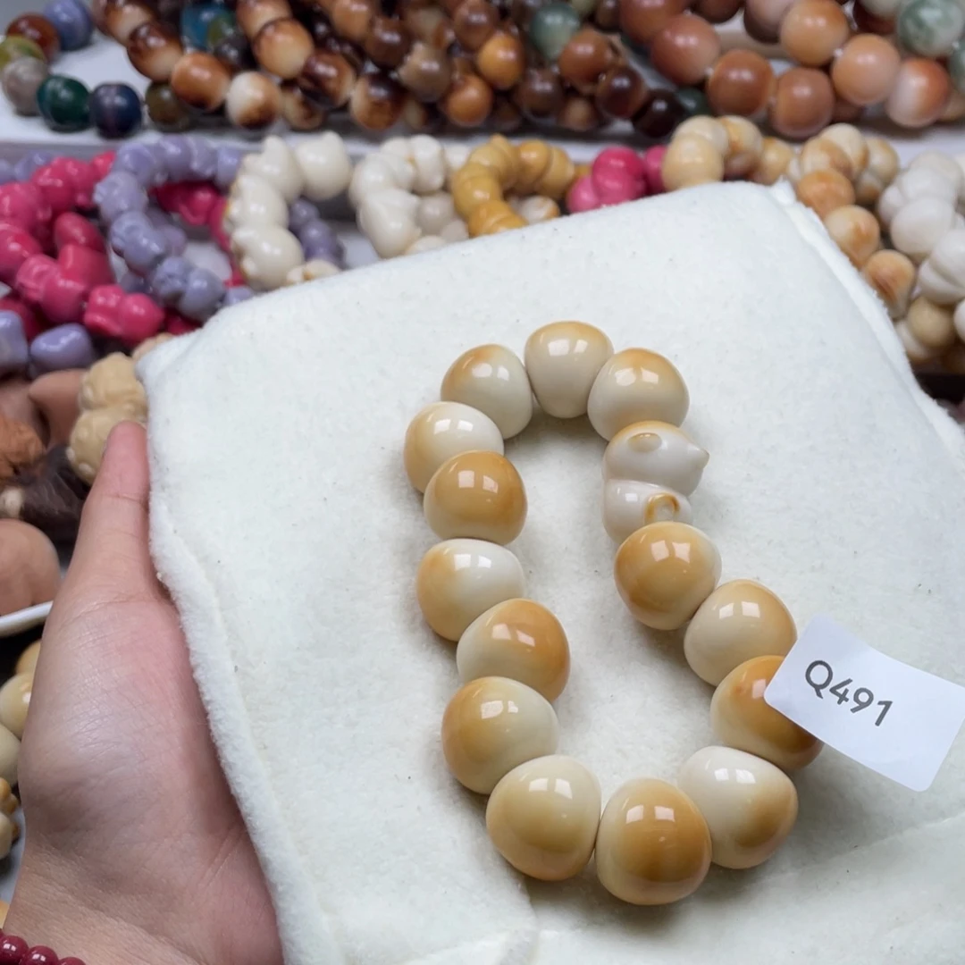 嘤***怪吊坠菩提根/象牙果Q491牙果蒜瓣20mm一串通货