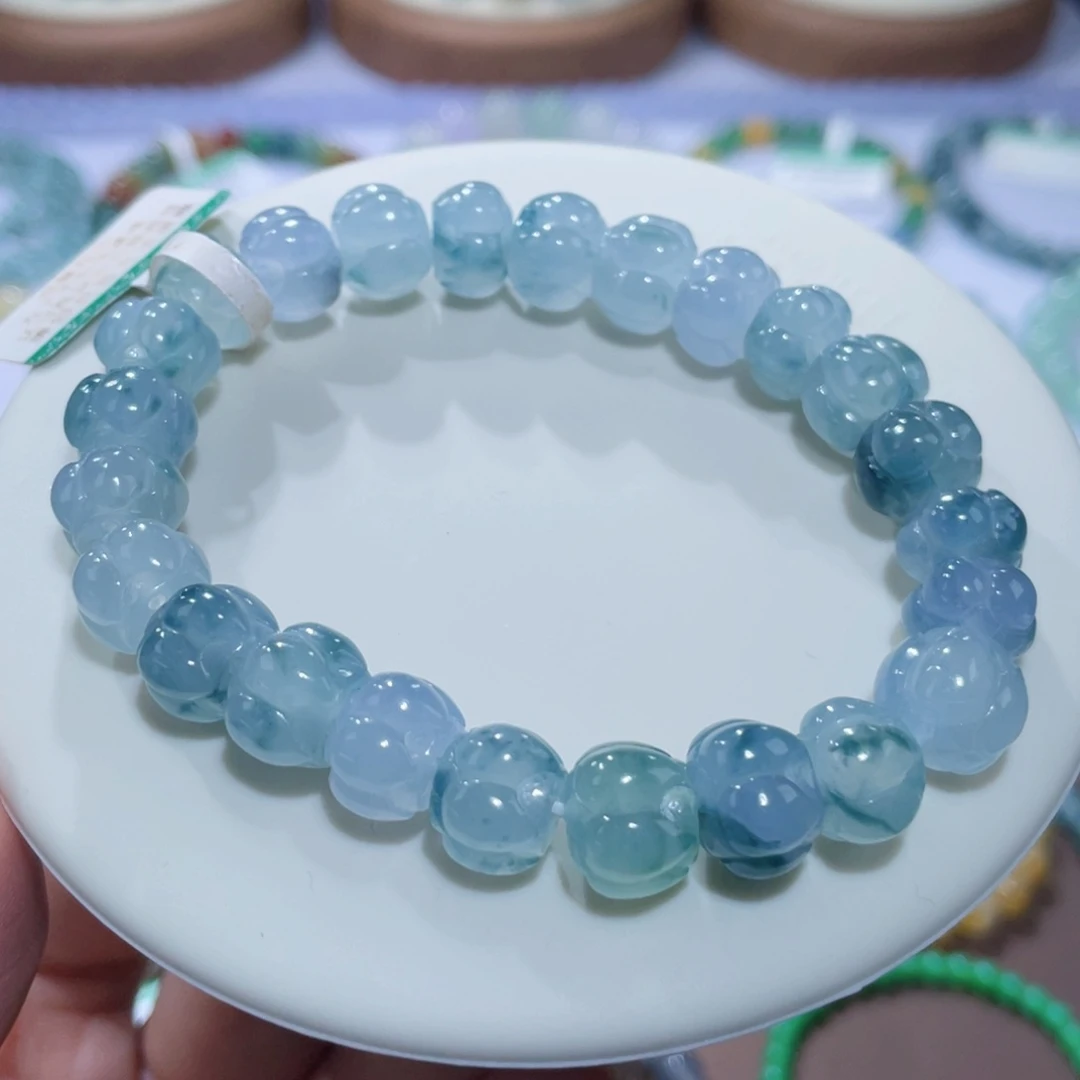 未镶嵌手链翡翠莲花珠