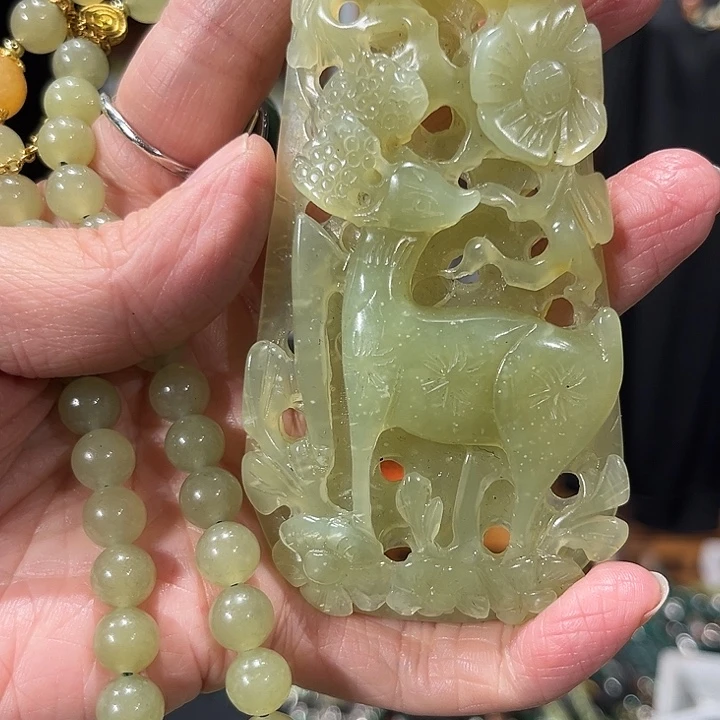 未镶嵌岫玉毛衣链