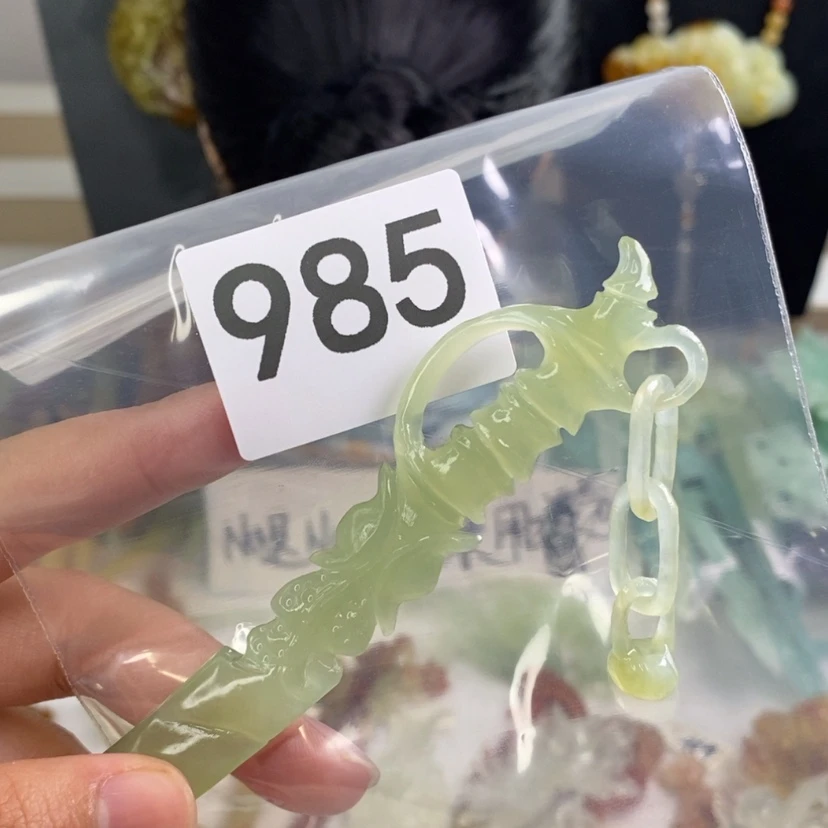 【闪购商品】岫玉发饰未镶嵌夏*