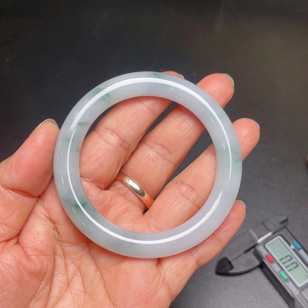 翡翠未镶嵌手镯天然翡翠小圆条手镯