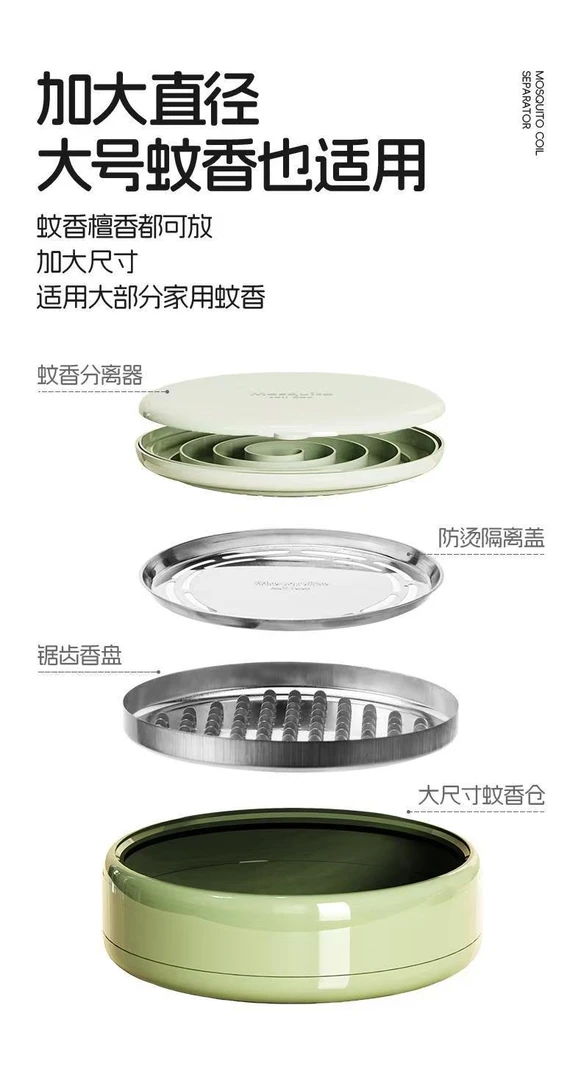 2025新款多功能蚊香盒创意蚊香分离器防烫隔热带蚊香分离器家用