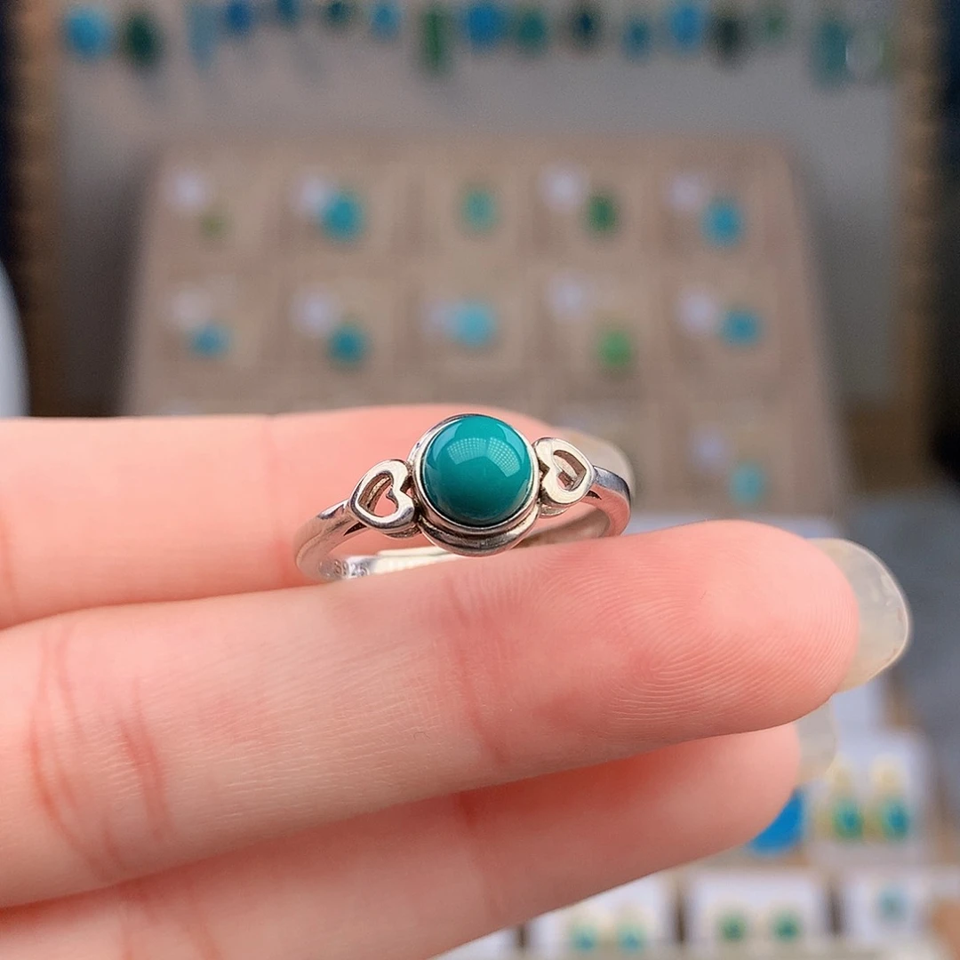 绿松石银S925镶嵌颈饰