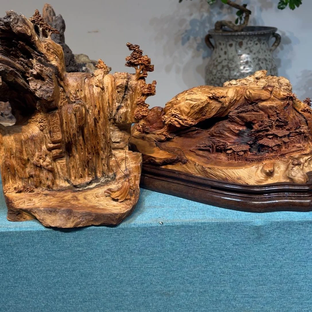 柏木（崖柏）整****部摆件工艺品香炉