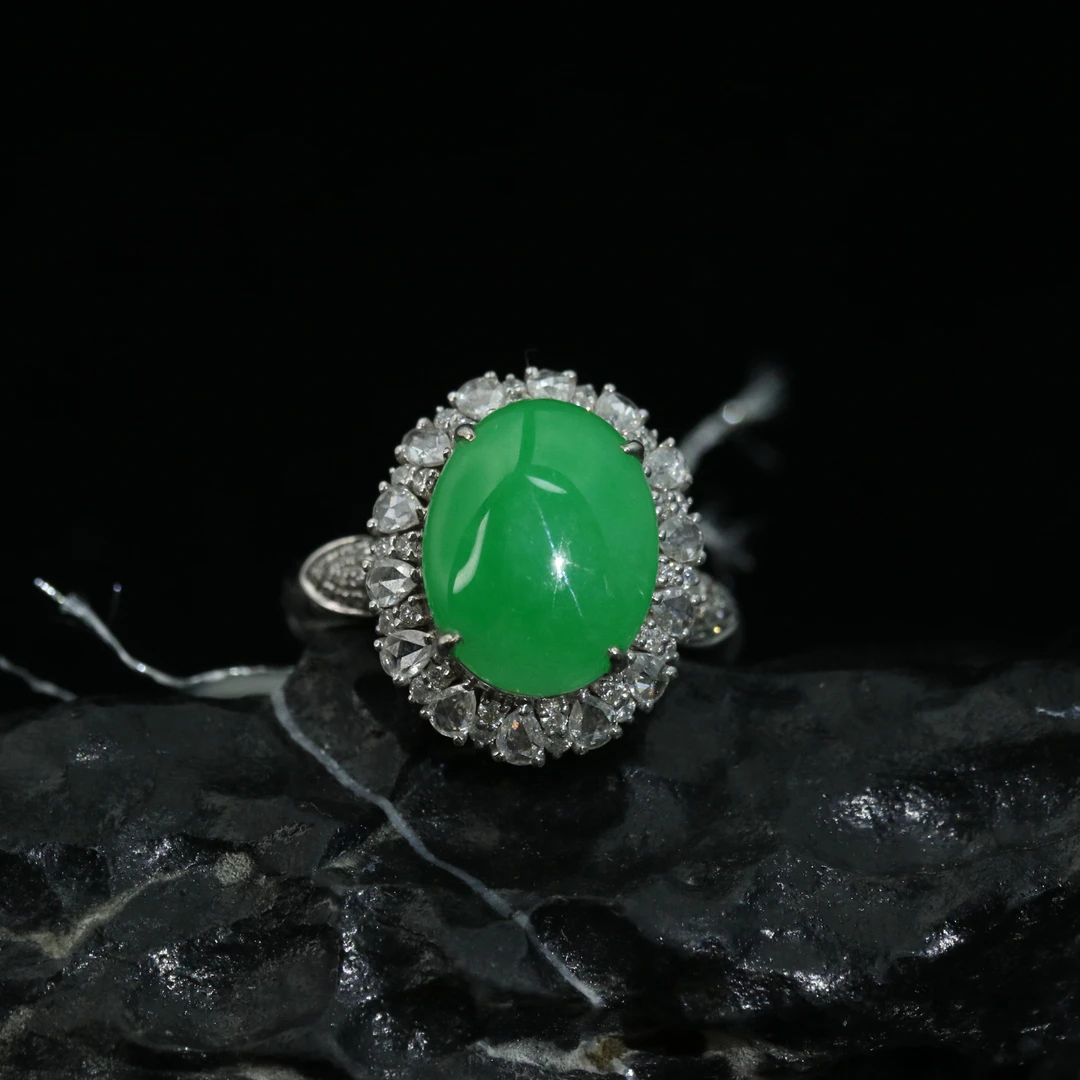 48天然缅甸翡翠A货18k戒指/500982/上海嘉禾拍卖