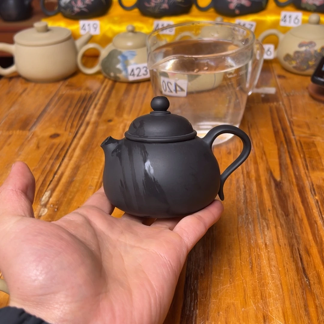 K**i建水紫陶黑色掇只壶