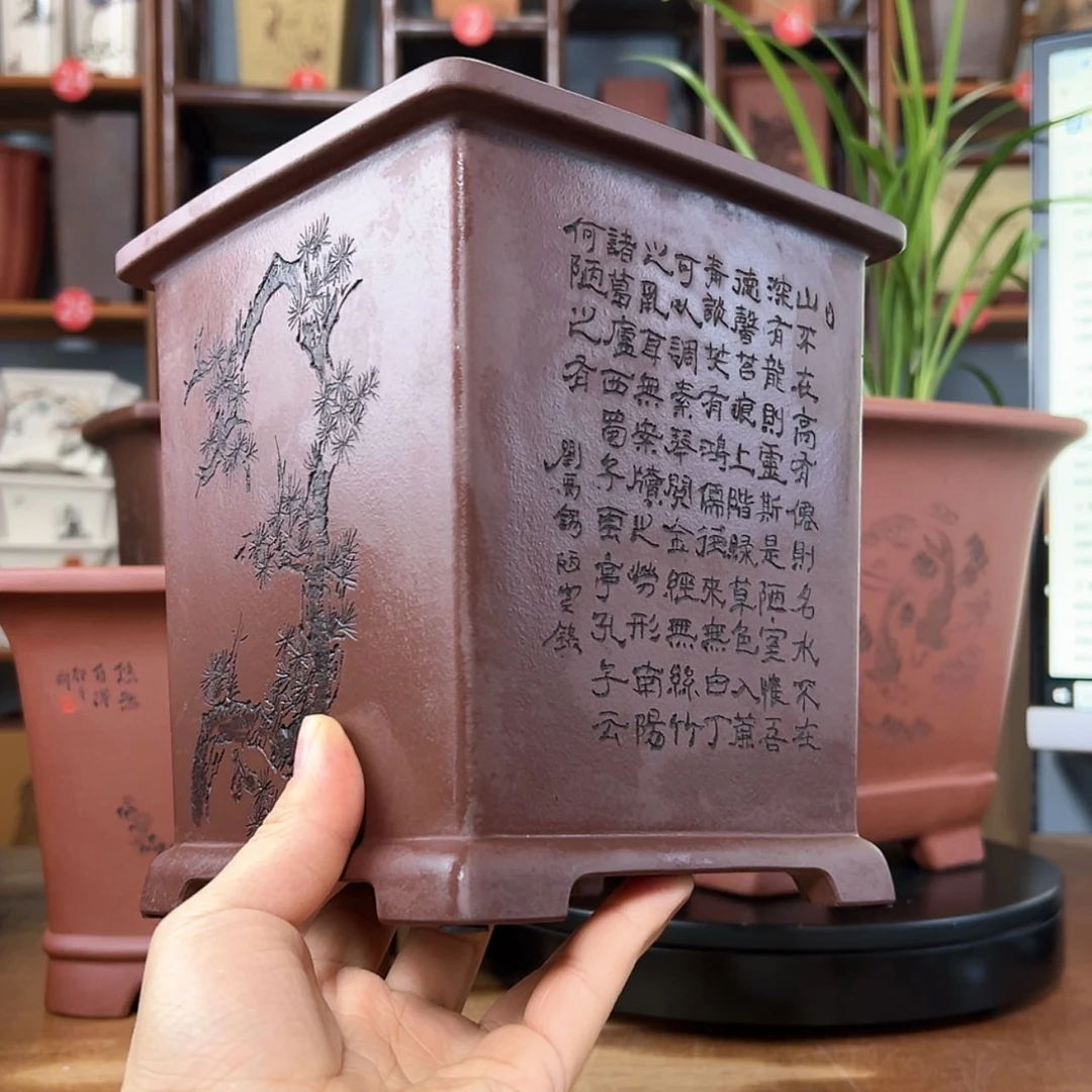 【闪购商品】紫砂花盆断*周之夏精品紫砂花盆
