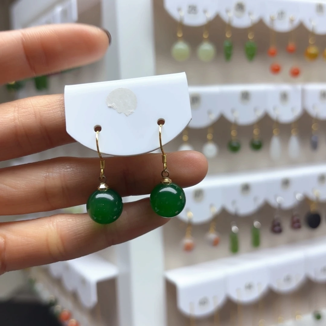 玛瑙/玉髓耳饰银S925镶嵌2