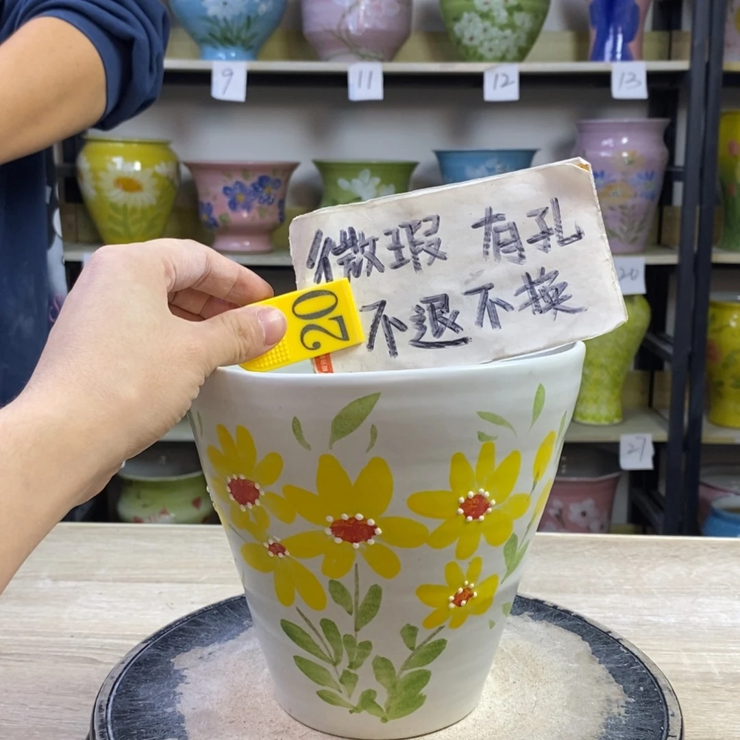 景德镇陶瓷手绘花盆
