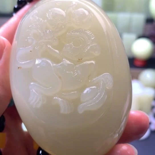 石材方解石手把件