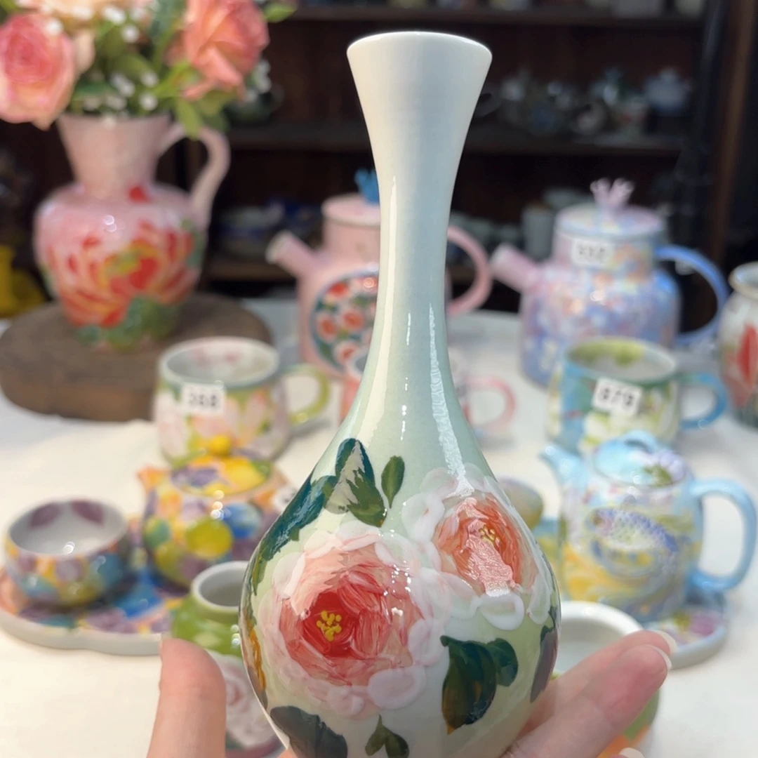 景德镇手绘高温釉下彩陶瓷茶具