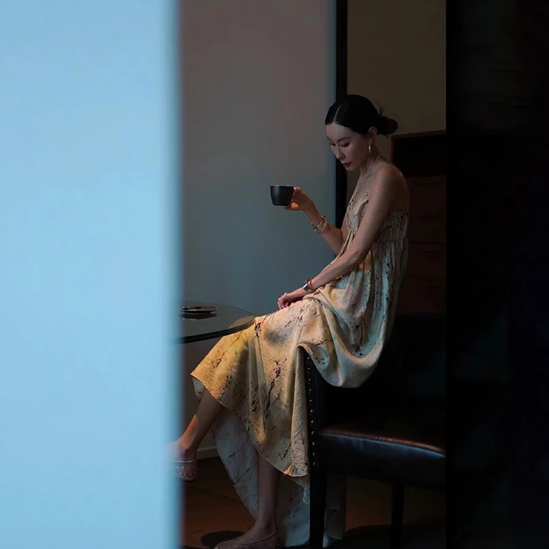 AMALIA SANDRA Floral鸢尾花廓形开衫吊带裙系列