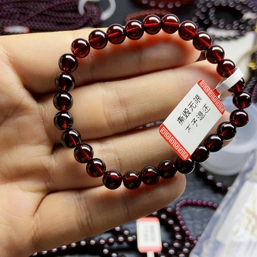 【闪购商品】石榴石手链未镶嵌6.8毫米