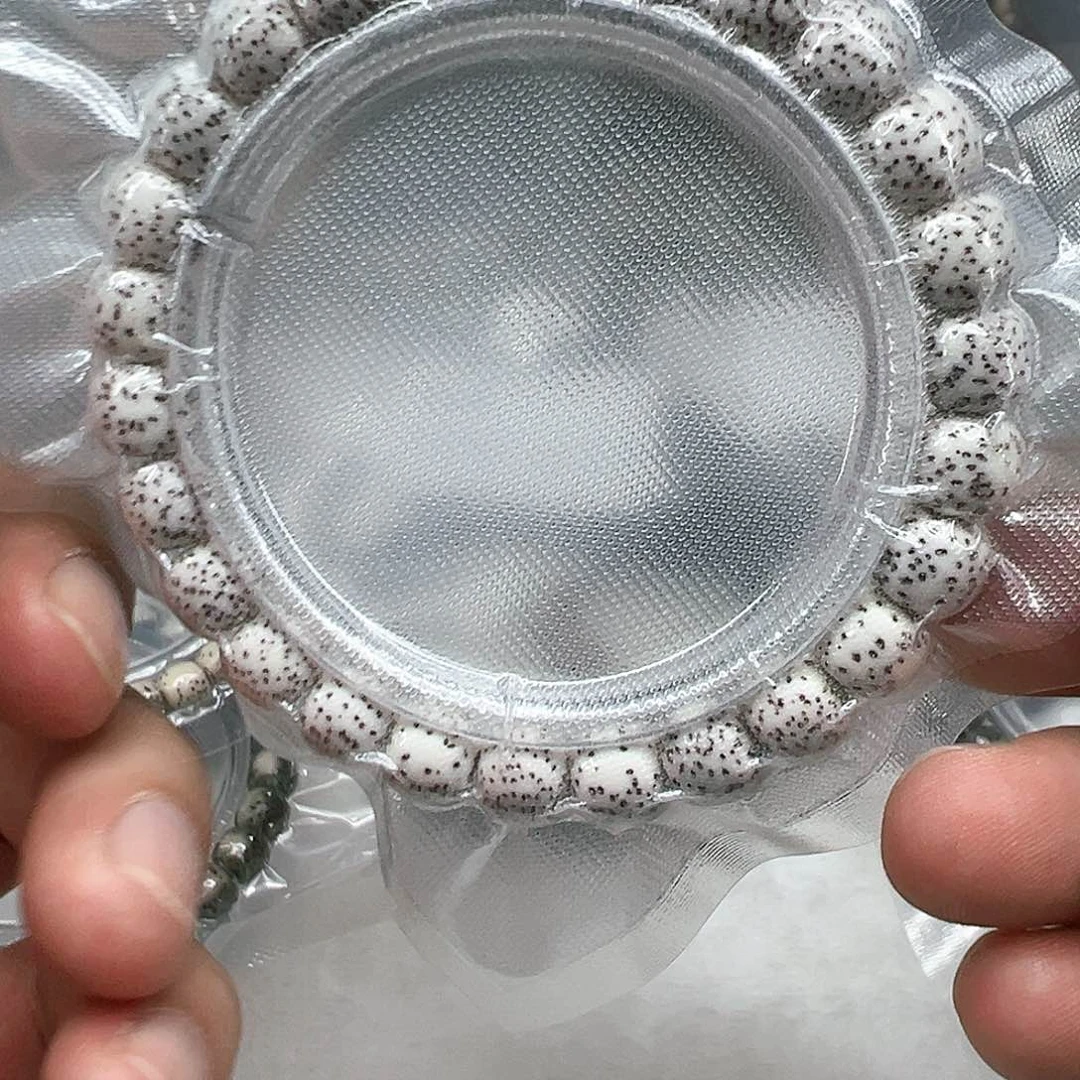 星月菩提手串126入门原脂白星月菩提单圈0.9