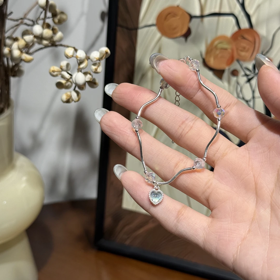 Liwuu礼雾 少女简约仙女精致森系甜美温柔设计感s015饰品银色