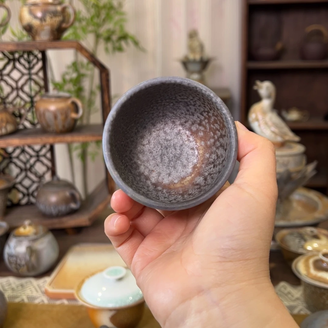 58中白藏级缸杯柴烧