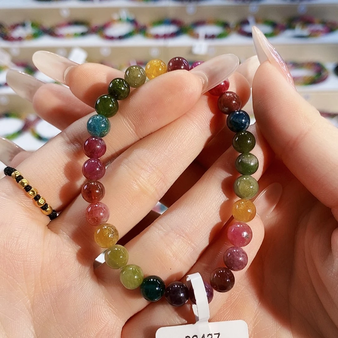 碧玺手链未镶嵌G2437素圈颜色微差