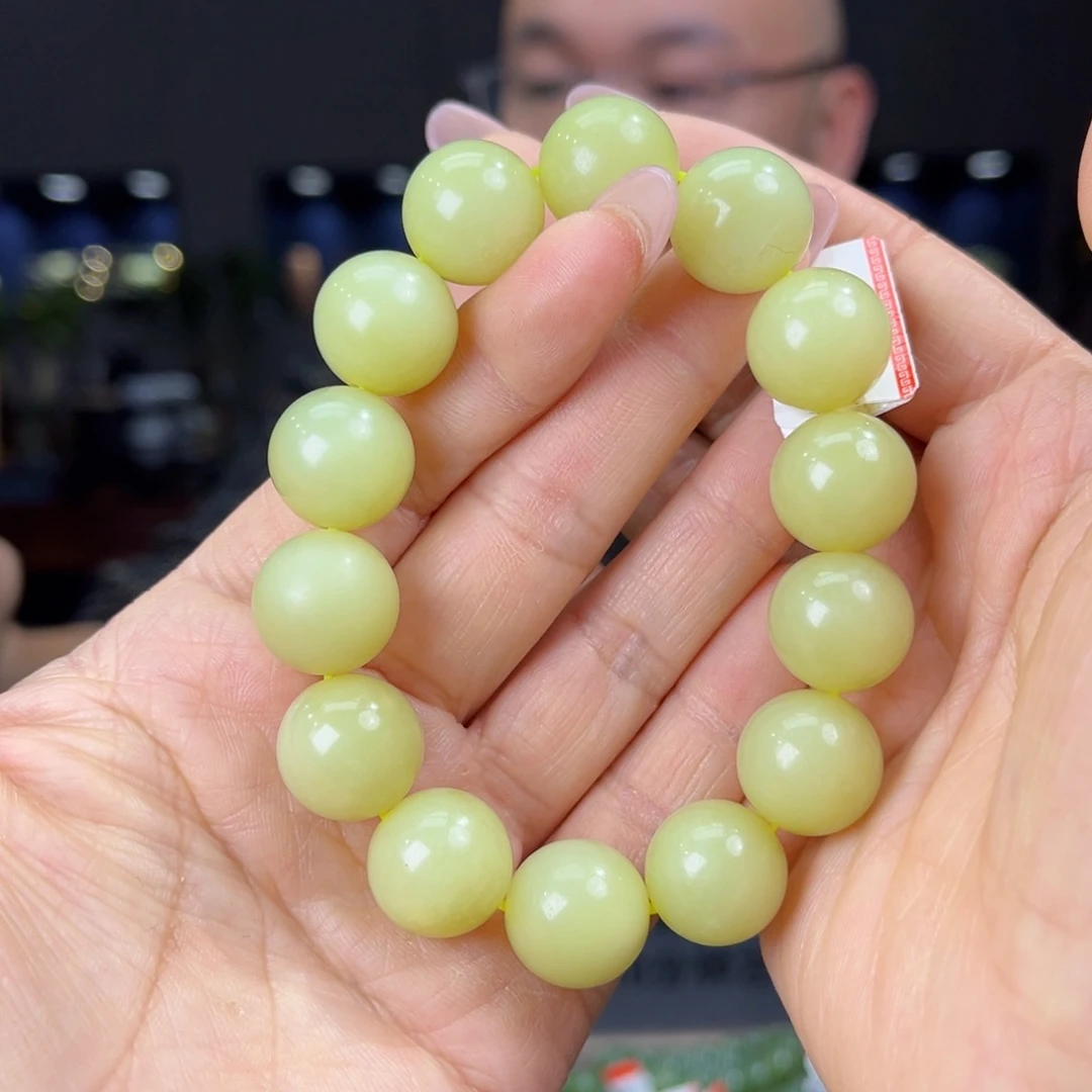 未镶嵌手串和田玉天然和田玉新疆若羌黄口料16