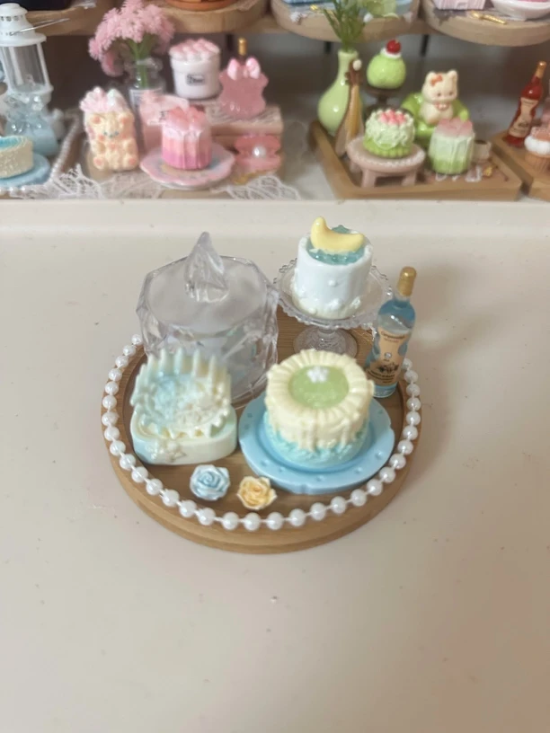 diy9cm重工烛光盘（蛋糕可转）