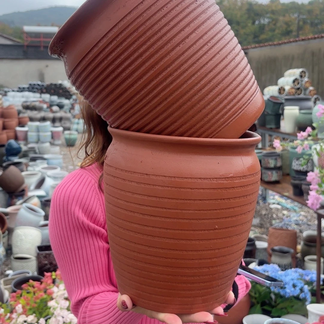 口21高24两个红陶