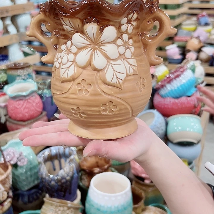 有孔，满10元发货多肉陶瓷花盆