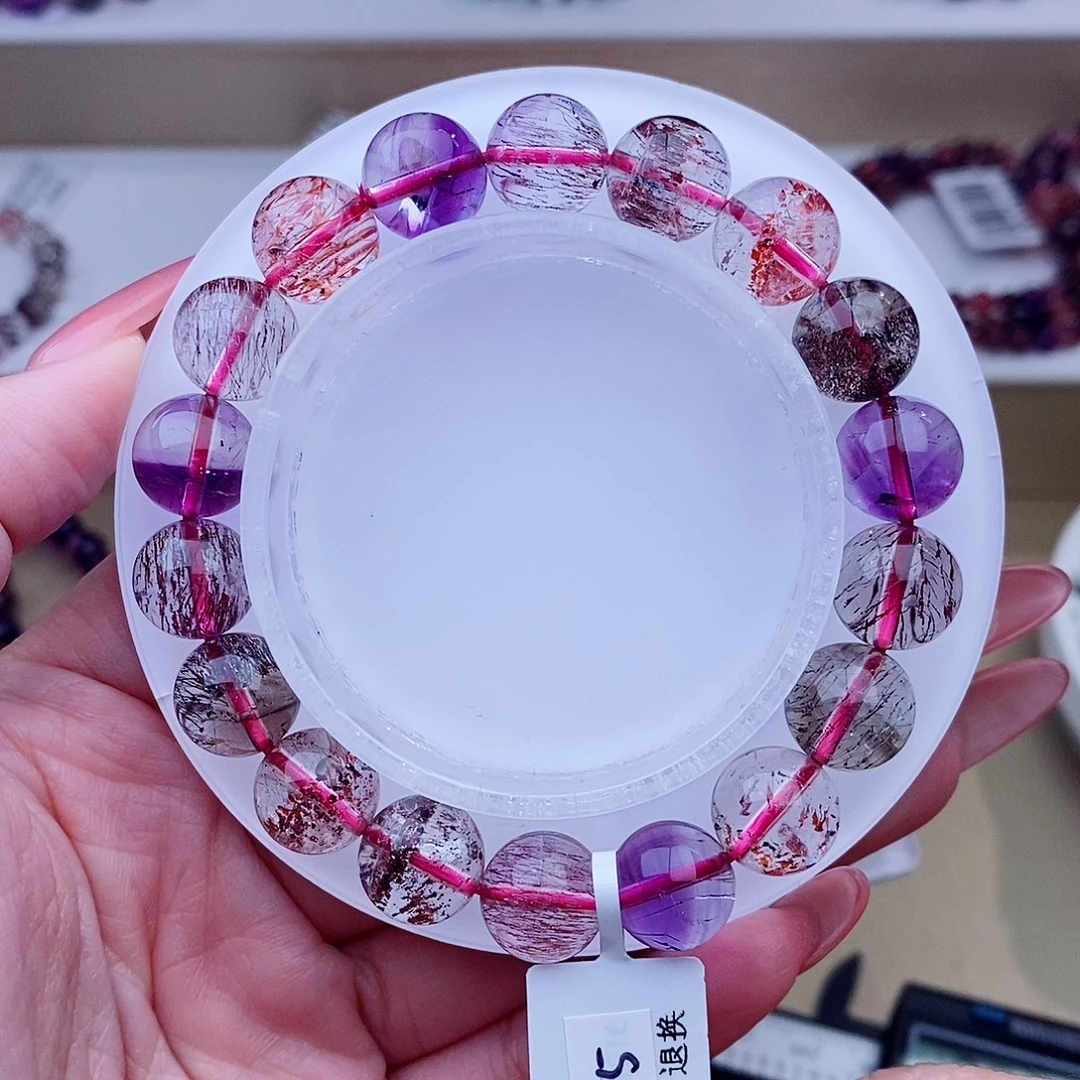 未镶嵌手链水晶黑加仑超七10m+