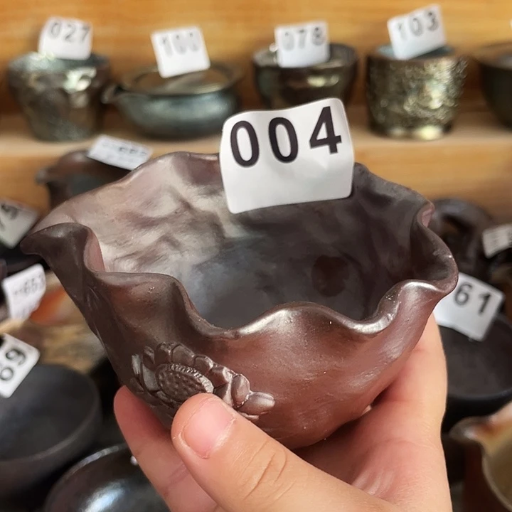 茶杯紫泥吞吞吐吐