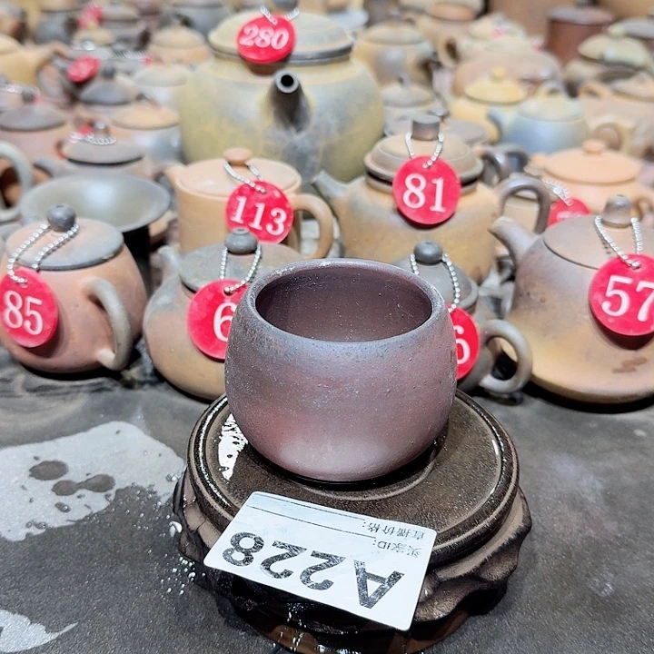 三***云紫砂茶壶坭兴陶柴烧