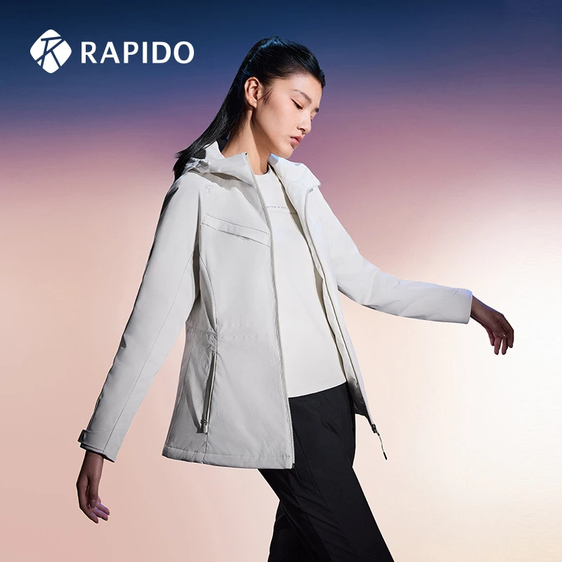 RAPIDO雳霹道秋冬情侣款休闲时尚舒适冷感膨胀轻量棉服CP4838P01