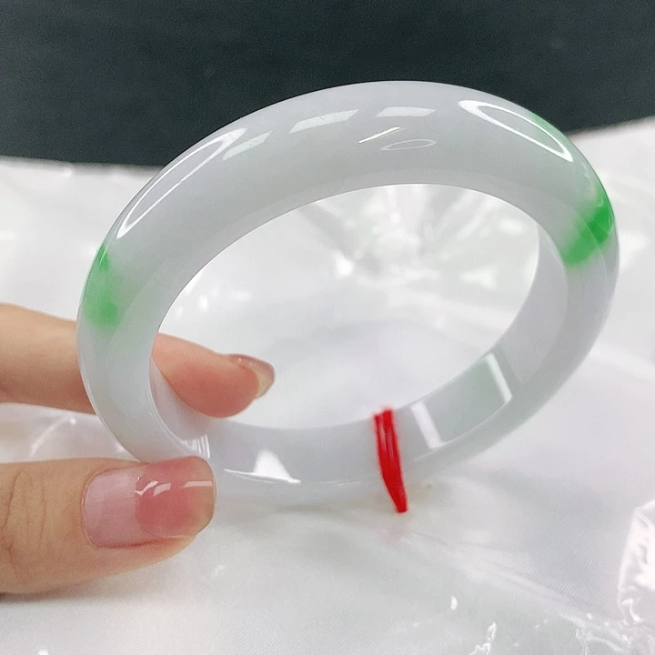 翡翠未镶嵌手镯圈57，80106