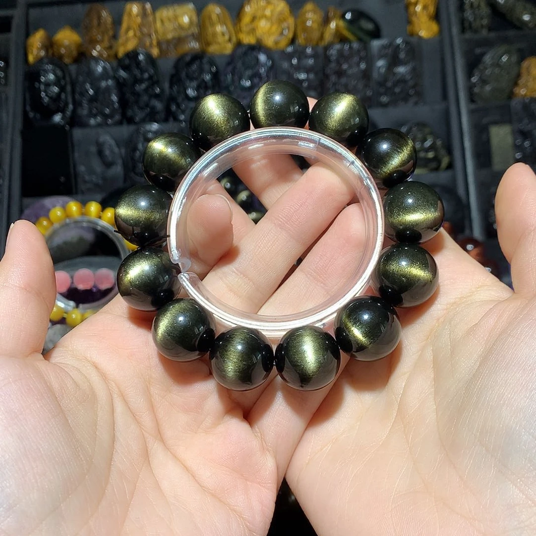 黑曜岩手链未镶嵌K