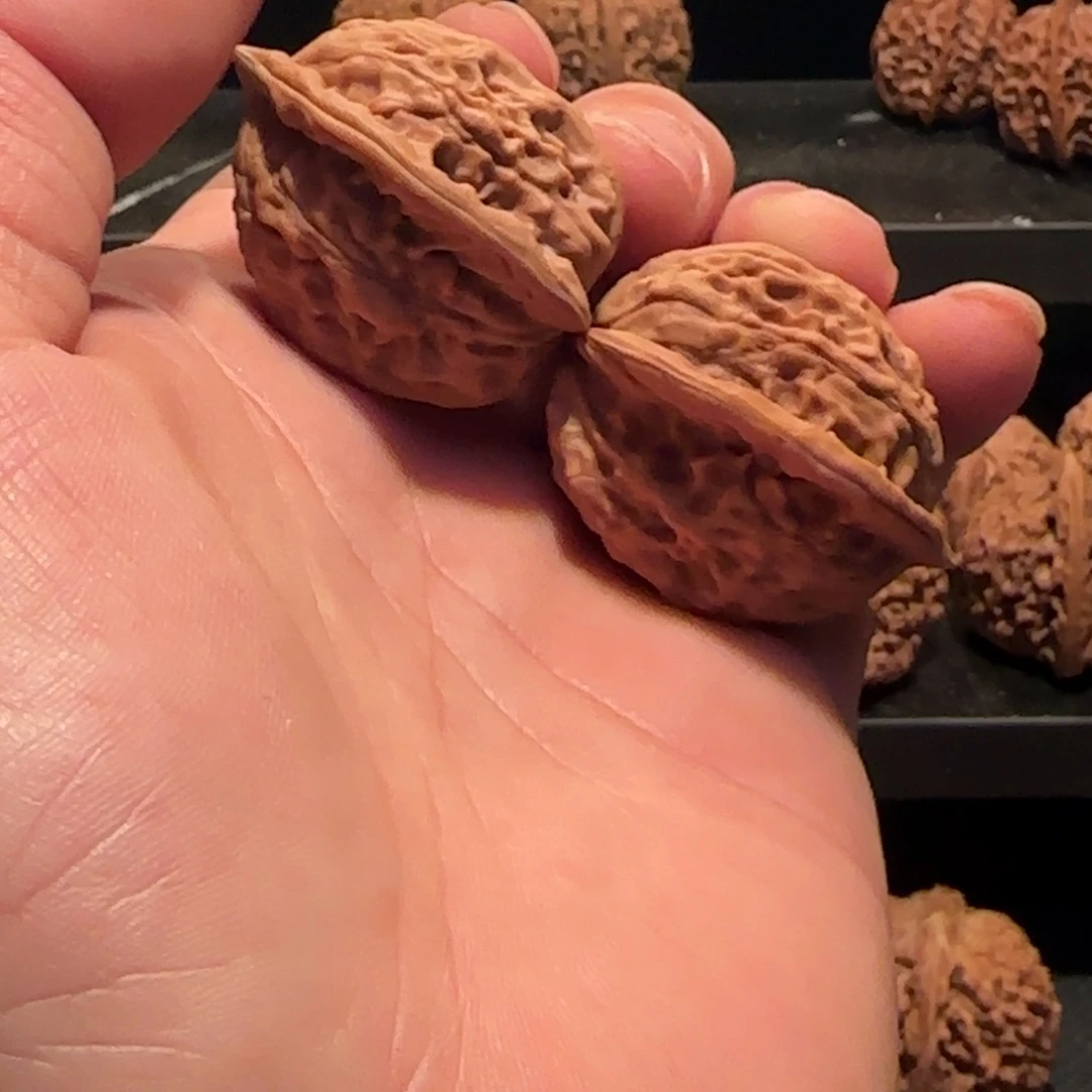 桃核把件大红袍核桃34