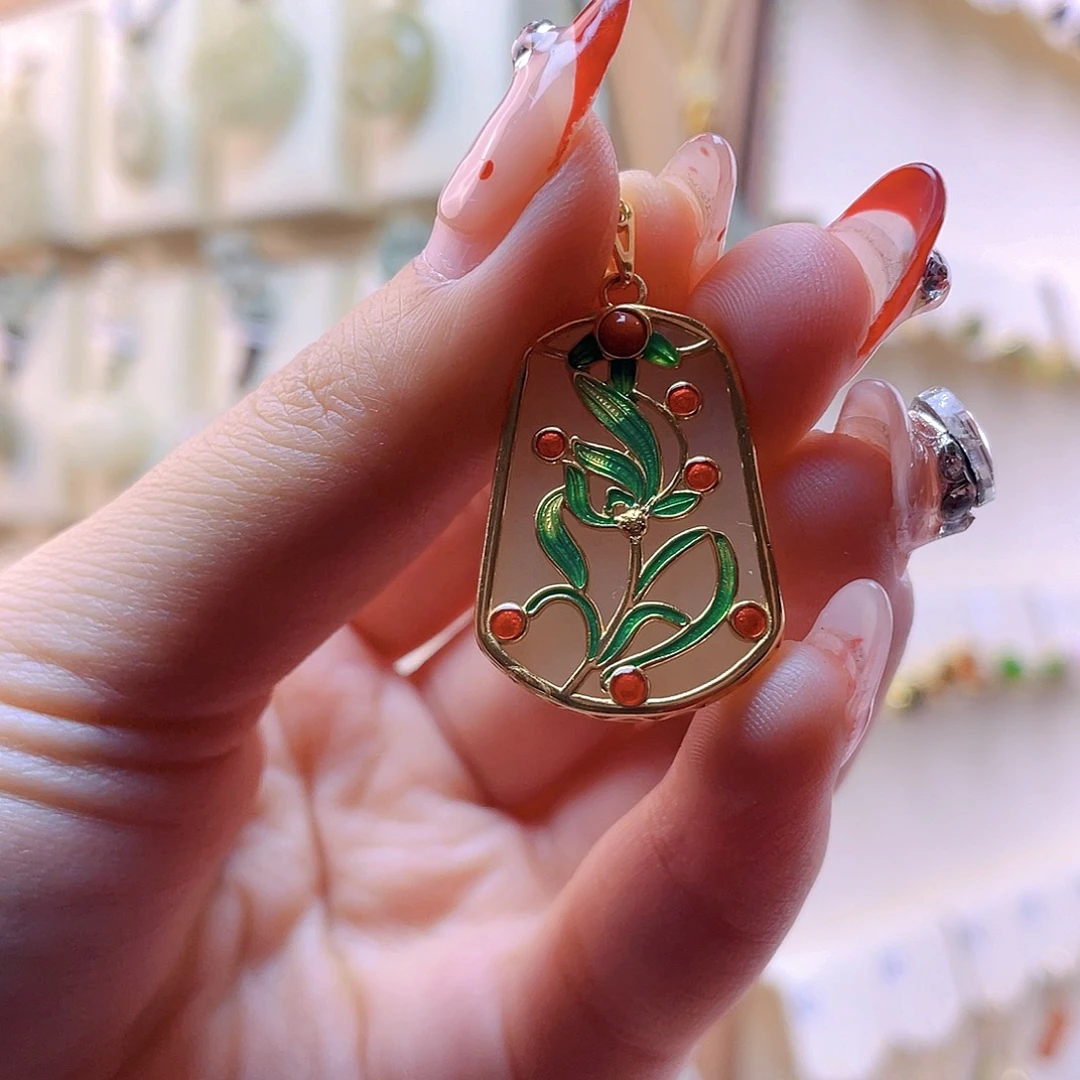 和田玉吊坠(赠链)银S925镀金镶嵌T****l