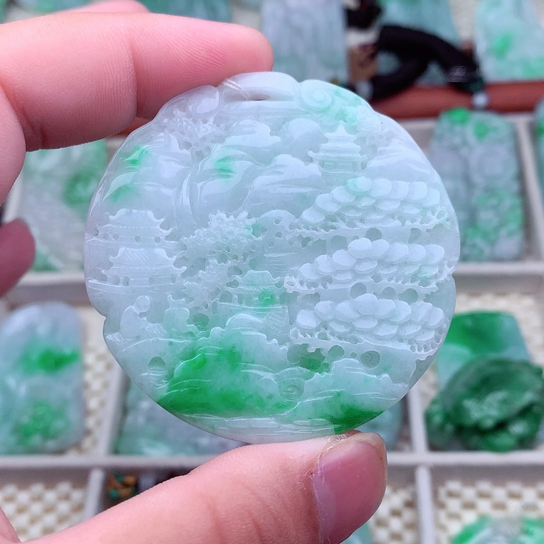 翡翠未镶嵌吊坠(不含链)