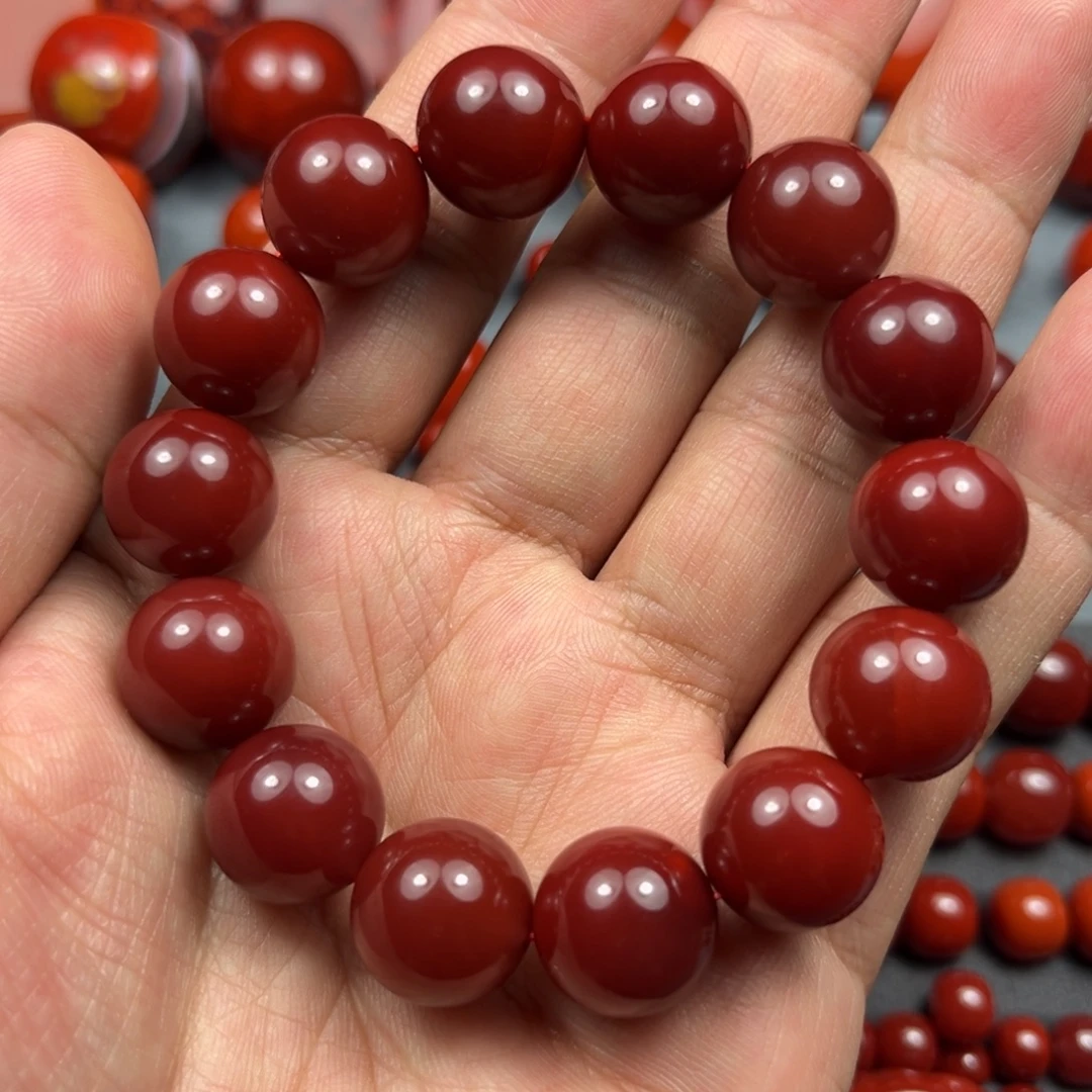 南红玛瑙未镶嵌珠宝奇石尺寸14左右牛血红