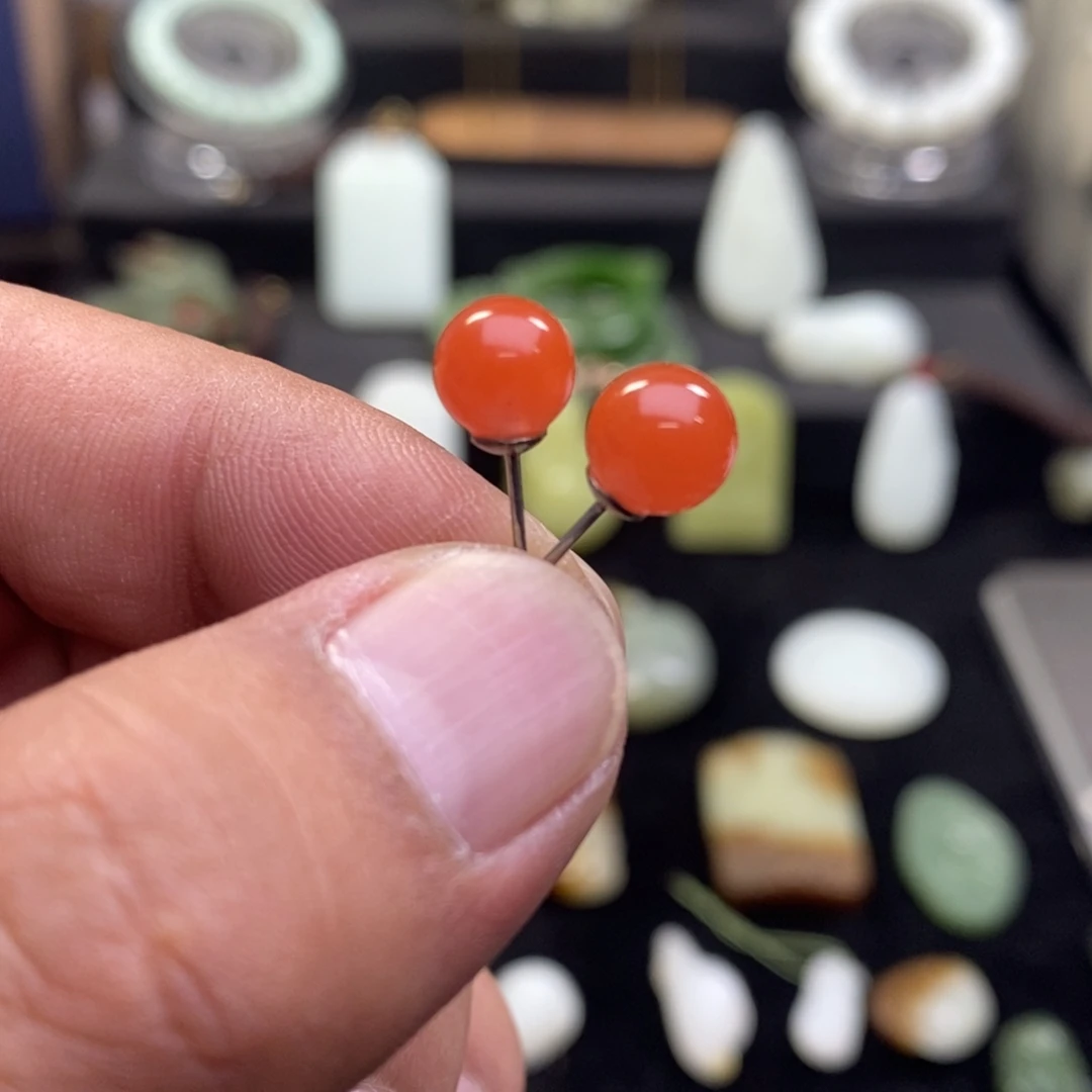 南红玛瑙合金颈饰