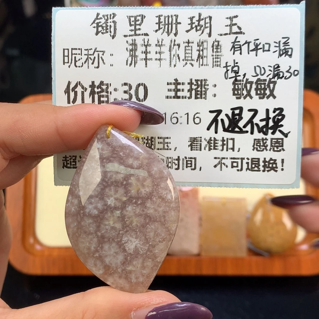 【闪购商品】颈饰未镶嵌硅化珊瑚（珊瑚玉）沸****鲁