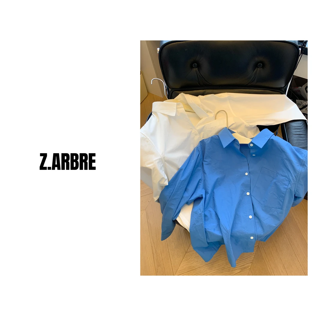 Z.ARBRE   2025春秋基础百搭纯棉衬衫女