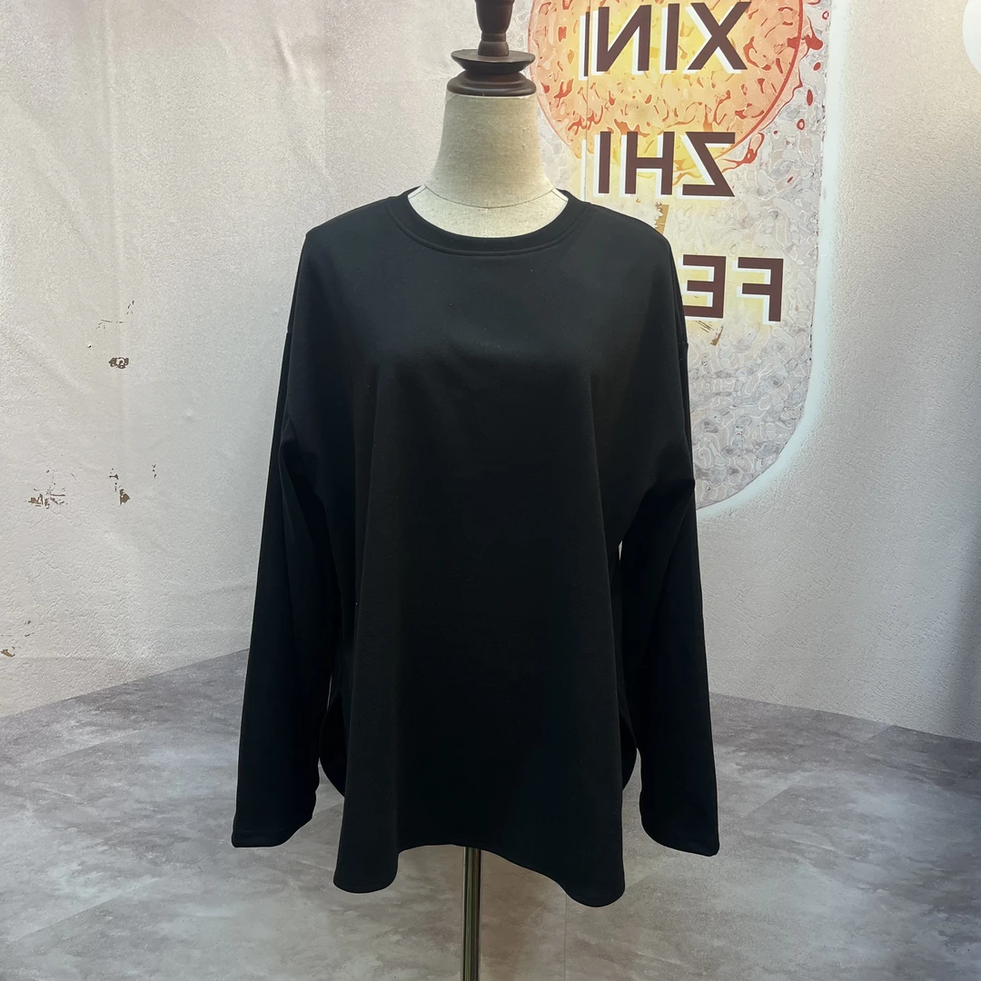 8822新之峰冬季新款德绒极简风大圆领套头显瘦内搭上衣